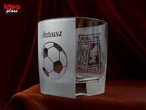 SZKLANKA DO WHISKY 1 szt. - Kibic/Piłkarz/Piłka  z herbem klubu