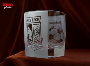 SZKLANKA DO WHISKY 1 szt. - Kibic/Piłkarz/Piłka LECH POZNAŃ