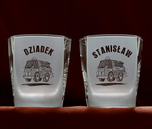 SZKLANKI DO WHISKY zestaw 2 szt. -  Straż pożarna/Strażak