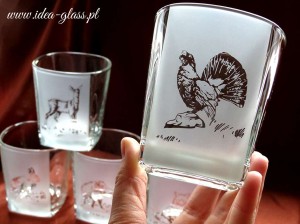 SZKLANKI DO WHISKY zestaw 2 szt. -  dla Myśliwego/Leśniczego