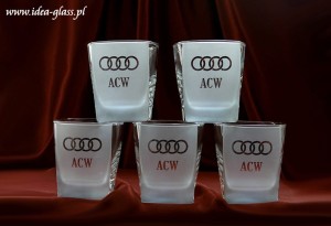 SZKLANKI DO WHISKY zestaw 6 szt. - AUDI/Kierowca/Auto/Mechanik/ inne logo
