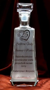 KARAFKA SKOŚNA 0,7 l - Rocznica Ślubu (1)