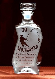 KARAFKA ŁAMANA 0,7 l - Urodziny, Wędkarz (1)