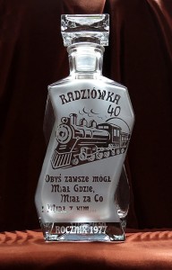 KARAFKA ŁAMANA 0,7 l - Urodziny, Kolejarz/Pociąg/Maszynista (1)