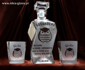 KARAFKA ŁAMANA 0,7 l + 2 szklanki do whisky - URODZINY/IMIENINY (1)