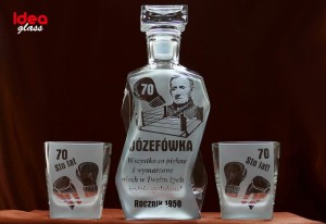 KARAFKA ŁAMANA 0,7 l + 2 szklanki do whisky - URODZINY ze zdjęciem! Boks/Sztuki walki (1)