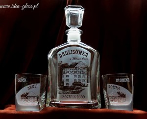 KARAFKA CAPITOL 0,7 l + 2 szklanki do whisky URODZINY ze zdjęciem! (1)