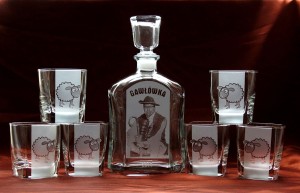 KARAFKA CAPITOL 0,7 l + 6 szklanek do whisky URODZINY Góral, ze zdjęciem! (1)