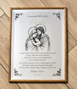 LUSTRO PAMIĄTKOWE 30x40- Urodziny / Święta Rodzina