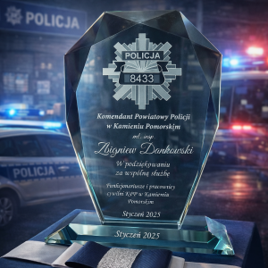 STATUETKA DIAMENT G007 - Emerytura, podziękowanie Policja/Policjant