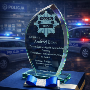 STATUETKA OWAL G010 - EMERYTURA / Policja