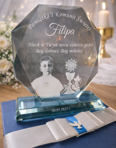 STATUETKA DIAMENT G020 - Komunia Święta, ze zdjęciem!