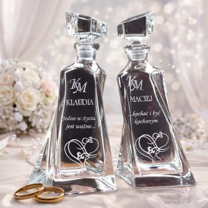 Bohemia 2x KARAFKI LOVERS - Prezent na Ślub