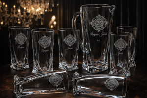 Bohemia DZBANEK + 6 szklanek - ROCZNICA ŚLUBU