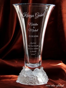 Bohemia WAZON ROSE 355mm - ŚLUB Księga Gości