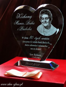 STATUETKA SERCE G031 - Urodziny, ze zdjęciem!