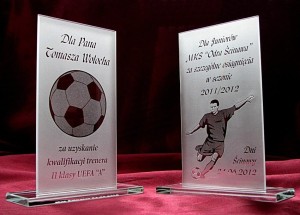 STATUETKA PROSTOKĄT Duża 20x15 cm - Konkurs/Nagroda/Wyróżnienie PIŁKA NOŻNA