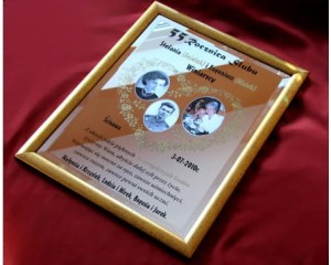 LUSTRO PAMIĄTKOWE 30x40- Rocznica Ślubu