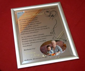 LUSTRO PAMIĄTKOWE 30x40- Urodziny
