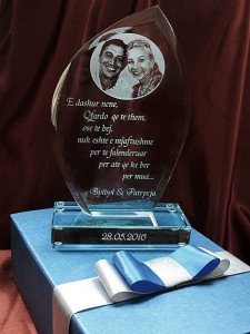 STATUETKA OWAL G010 - Podziękowanie dla Rodziców, ze zdjęciem!