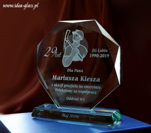 STATUETKA DIAMENT G020 - Emerytura / Górnik