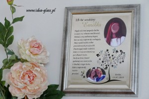LUSTRO PAMIĄTKOWE 24x30- Urodziny/Imieniny