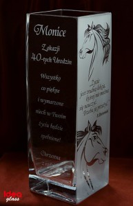 WAZON PROSTOKĄT wys.30 cm- URODZINY Hodowca koni/koń/miłośnik koni